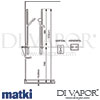 Matki EXOo6 O Elixir Classic Shower Mixer with Slide Rail Dimensions